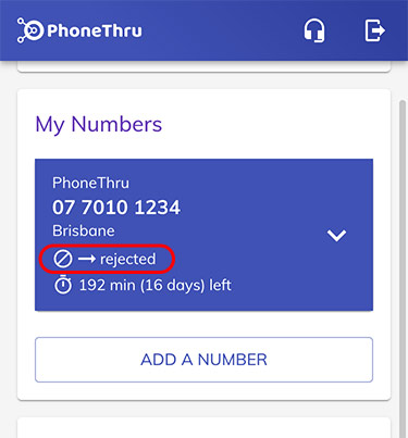 screenshot of the number panel showing call forwarding is off